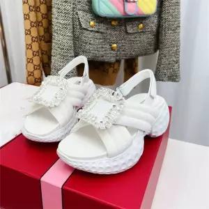 어글리 통굽 양가죽 큐빅 스포츠 운동화 키높이 샌들