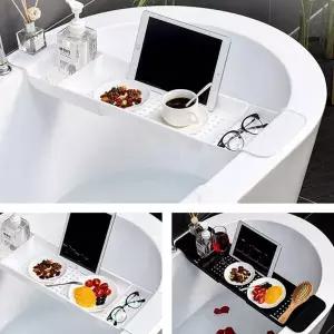 길이조절 욕조 트레이 선반 반신욕 욕실 선반 받침대