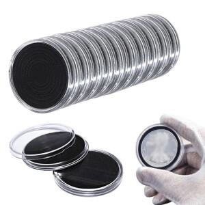 20개 동전 캡슐 케이스 디스플레이 스탠드 보관함 수집가용 조절 가능한 씰 동전 캡슐 디스플레이 케이스