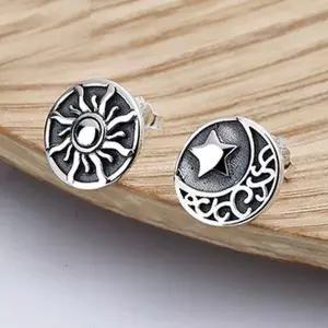 925 순은귀걸이 우리의 태양과달 E008