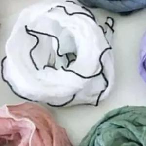 [원사안전] 목도리 면스카프 롱 여성  웨이브 주름 머플러 (본품)