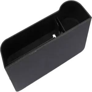 운전석 및 조수석 블랙을 위한 파토 1쌍 다기능 카시트 삽입 보관함 퓨 가죽 쓰레기통 용량 자동 보관