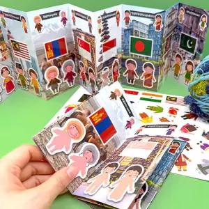 아시아 다문화 의상 북아트 만들기 1인용 포토북 학습용 DIY키트 방학숙제 유치원교구