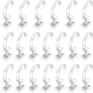 20팩 플라스틱 C타입 시계 디스플레이 스탠드 보석 상점용 내구성 있는 팔찌 또는 뱅글 랙 홀더 손목 밴드