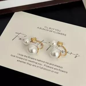 [라일리쥬얼리] Rly 더블 진주 귀걸이 투웨이 착용 가능 포인트 디자