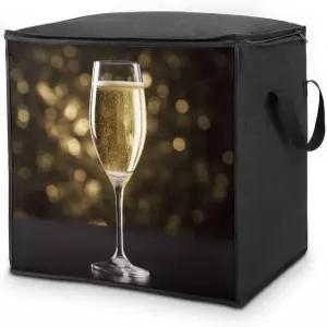 샴페인 보관 가방 지퍼와 손잡이가 달린 편안한 침구류 담요 정리함 두꺼운 통기성 옷장 및 침대 밑 보관함