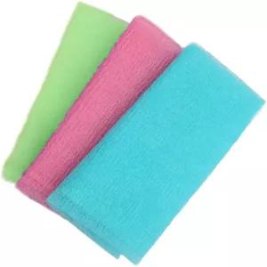 레디골 3PCS 각질 제거 행주 타월 일본 나일론 뷰티 스킨 목욕 스펀지 루파 바디 스크러버 메시 샤워기