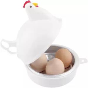 전자레인지용 계란 조리기 4개 용량 닭고기 모양의 물건 보일러 스티머 기기 부드운 달걀과 단숙한 요리용