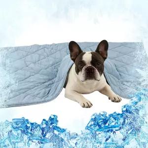29x40인치 반려견용 쿨링 블랭킷 세탁기 사용 가능한 부드러운 블랭킷QMAX 0.4 소형견 고양이 여름 매트