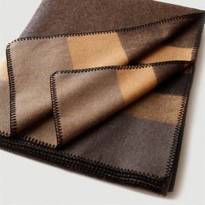 양털 담요 더블 램스울 스트라이프 빈티지 덮개