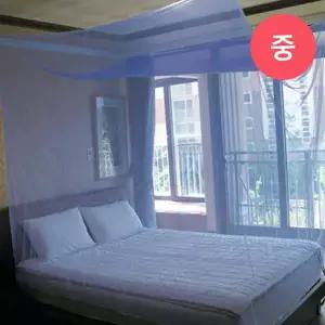 사각형 모기장 패밀리 캠핑용 설치형 침대용 용모 모기장 접이식 사계절 원룸