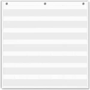 EAMAY 교실 월간 캘린더 포켓 차트 2.75 2.75장의 카드 홈스쿨 용품 및 필수품 한 차트흰색