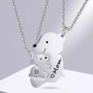 [라일리쥬얼리] Rly 곰돌이 우정 커플 목걸이 학생 심플 체인목걸이