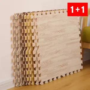 조립 매트 거실 우드 패턴 바닥 퍼즐 층간소음 어린이 놀이