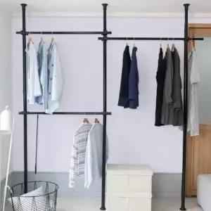 [라일리생활건강] Rly 기둥식 행거 38mm 3단 의류행거 옷행거