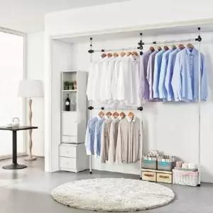 [라일리생활건강] Rly 25mm 고정식 행거 3단 조립식행거 행거드레스