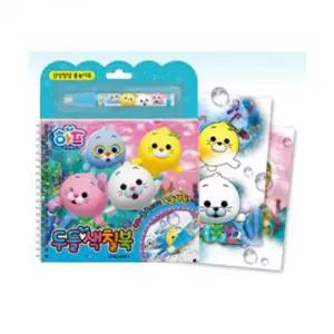 색칠북 두들 하프와 친구들 캐릭터 공부 놀이 스티커 장난감 완구