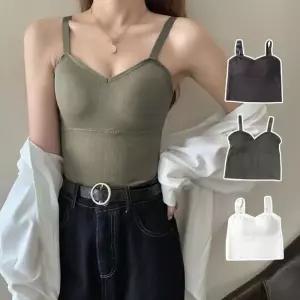 [라일리여성언더웨어] Rly 민소매 이너티 골지 캡내장 끈 나시 일자 슬리브