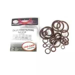 링크락 29PCS FKM 바이톤 OK.01.H0007S 엔진 냉각수 파이프/워터 호스 오링 키트 17227613656 17227800958