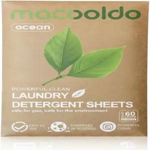 마콜도 여행용 세탁 세제 시트오션 프레시 60로드 종이 비누 모자 브래지어 팬티 팬티스타킹 손세탁에