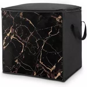 지퍼와 손잡이가 달린 편안한 침구류 담요 정리함 두꺼운 통기성 가방 옷장 침대 밑 수납함 70리터