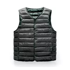 여성 경량 패딩 조끼 남성 V넥 가벼운 겨울 베스트