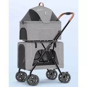 대형견 웨건 개모차 그린 카트 그레이 산책용 가능 유모차