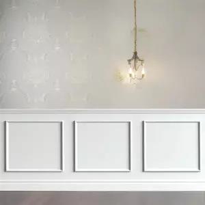 콜링밀 3세트 액센트 필 및 스틱 벽 몰딩 키트 미리 제작된 웨인스코팅 패널 흰색 프리컷 트림 홈 데코용