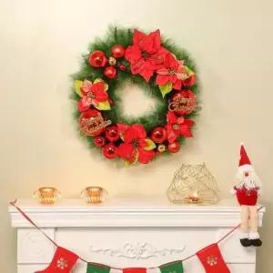 데코용품 50cm 스파클링 원형 리스크리스마스 벽장식