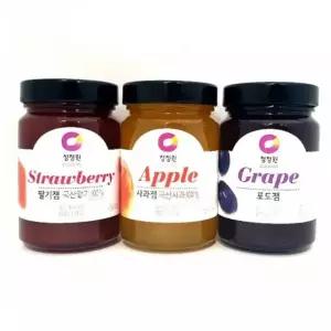 1개 청정원 사과잼 포도잼 식빵 토스트 딸기잼
