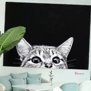 대형 고양이 감성현수막 포스터 빼꼼 패브릭rst810