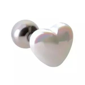 [NS홈쇼핑][미니아트] 써지컬 스틸 하트 진주 패션 피어싱 한쪽[35843819]