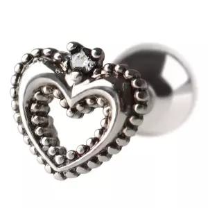 [NS홈쇼핑][미니아트] 써지컬 스틸 엔틱 하트 패션 피어싱 한쪽[35843824]