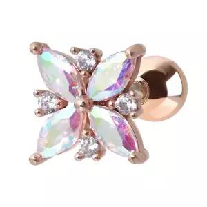 [NS홈쇼핑][미니아트] 써지컬 스틸 클레마티스 오로라 눈꽃 패션 피어싱 한쪽..[35843835]