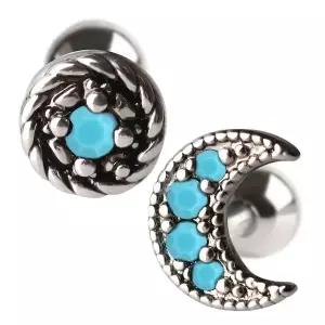 [NS홈쇼핑][미니아트] 써지컬 스틸 엔틱 문 초승달 패션 피어싱 한쪽[35843827]