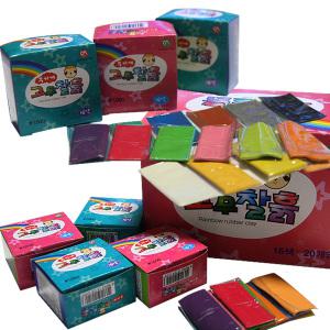 무지개 고무찰흙 16색 칼라 클레이/점토/찰흙놀이