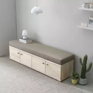 나무뜰 코젯 1600 수납형 원목 수납 벤치 소파 GM348