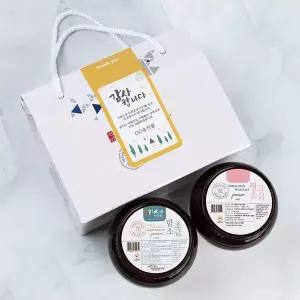 [화산수천일염]함초소금 400g+핑크소금 500g 선물세트