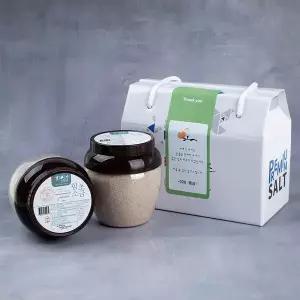 [화산수천일염]함초소금400 g 2개입 set 소금선물세트