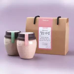 [화산수천일염]신안 함초 소금+히말라야 핑크소금  선물세트