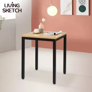 보브 600 사각 블랙 네츄럴 업소용 테이블 2인 카페 티테이블 원룸 식탁