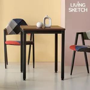 보브 600 사각 월넛 업소용 테이블 2인 카페 티테이블 원룸 식탁