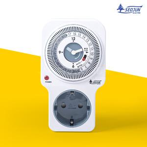 아날로그 타이머콘센트 플러그 SJB-C16 서준전기 24시간 기계식 타임스위치