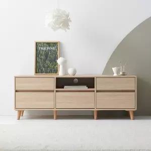 [장인가구]로이 높은 거실장 1500 5서랍