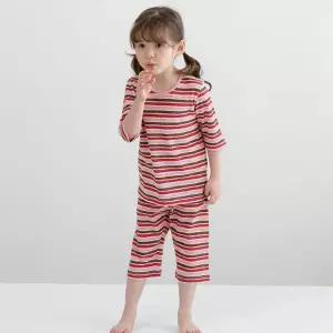 [보리보리/올라베이비]레인보우(핑크) 7부 실내복