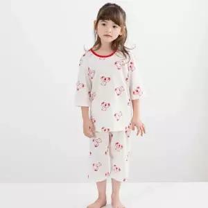 [보리보리/올라베이비]베어(레드) 7부 실내복