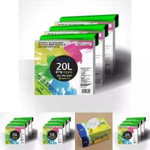 톡톡 뽑아쓰는 푸시통용 리필봉투20리터_24매입 x 3팩/비닐/봉투/쓰레기/봉지/비닐팩/위생백/위생팩/포장