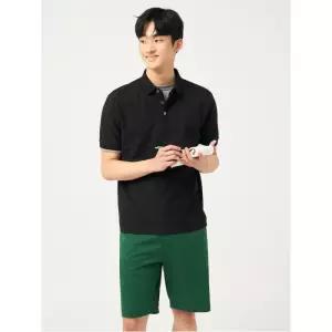 [빈폴멘] 크레이프 칼라넥 티셔츠  블랙 (BC5442C175)