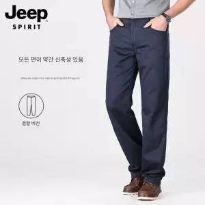JEEP SPIRIT 봄 가을 기본면스판 남자바지 일자 빅사이즈 비즈니스 바지