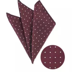 SA-015 화이트 도트 와인 행커치프/웨딩촬영/스튜디오/예비신랑/실크/고급진/정장/패션/행사/파티/결혼식